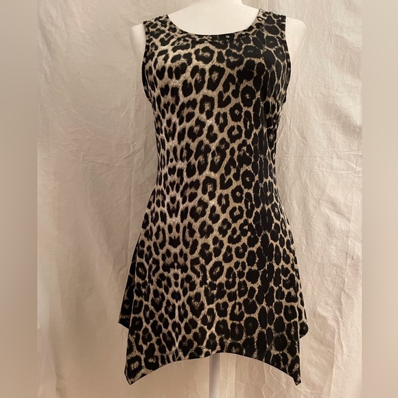 Leopard Print Sleeveless Tunic Size Small Petite - Picture 3 of 13
